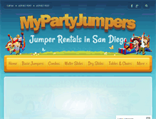 Tablet Screenshot of mypartyjumpers.com